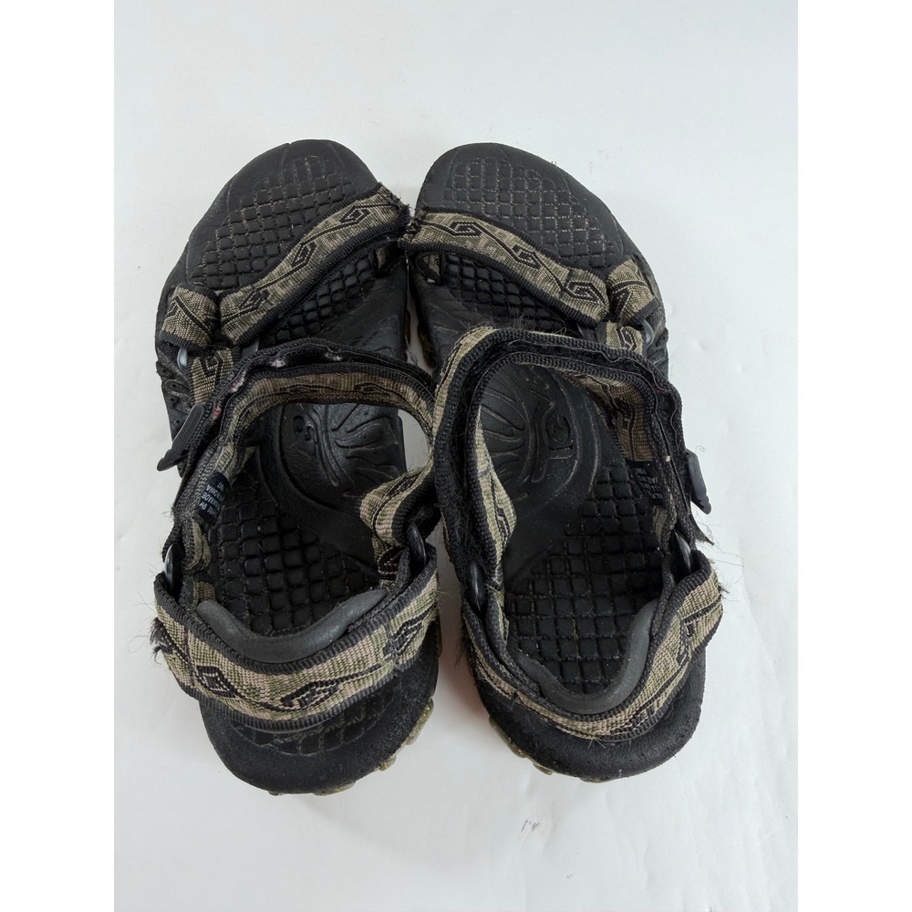 Teva Valkyrie Womens 9W Sport Sandals Black Olive Geometric Hiking Trail F08K7 - Picture 7 of 7